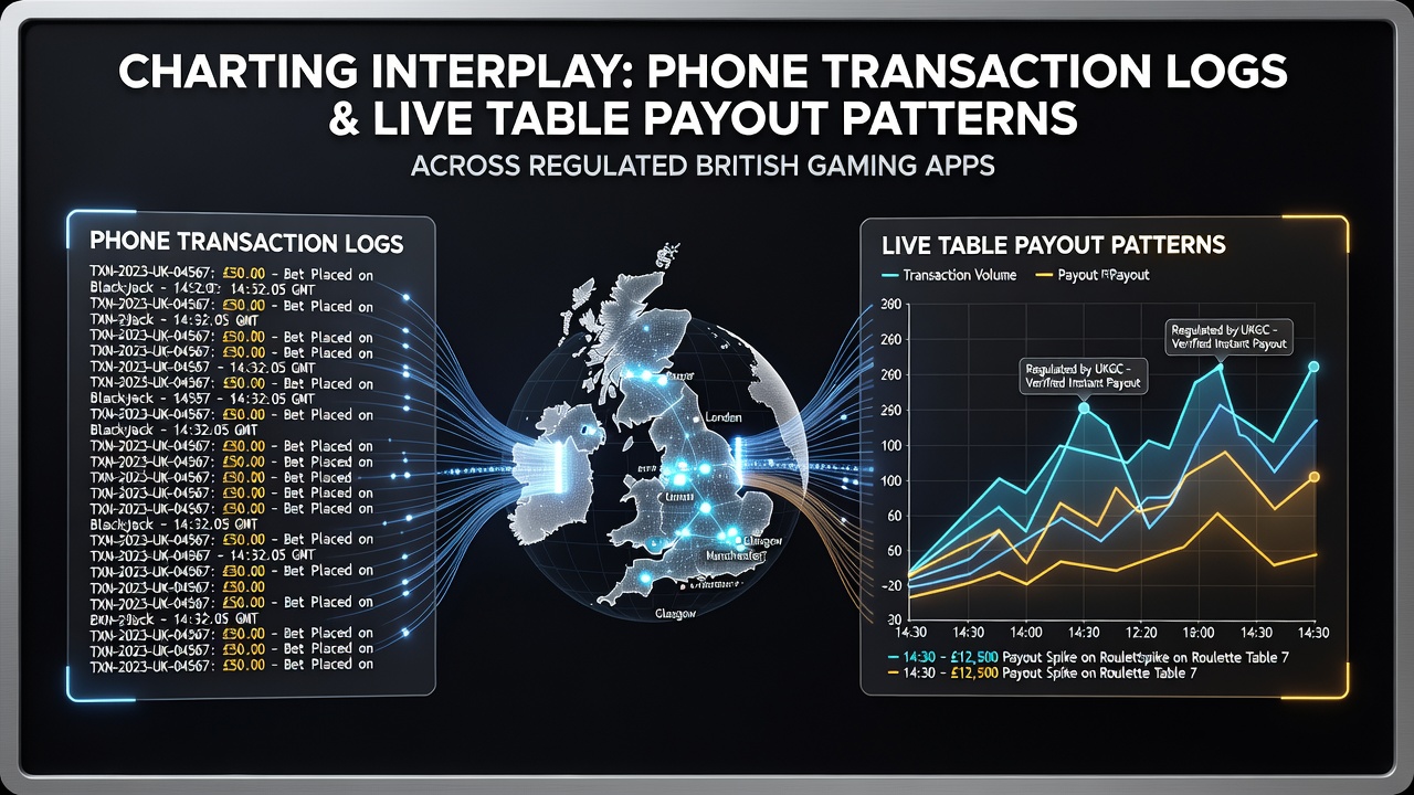 Mobile transaction logs displayed alongside live table game interfaces on British gaming apps