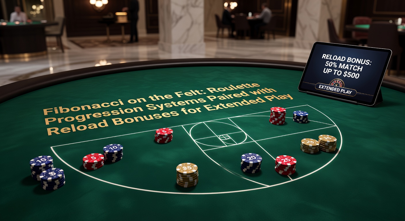 Roulette wheel spinning with Fibonacci sequence overlay, highlighting progression bets on red-black layout