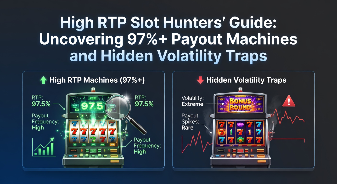 Vibrant slot machine reels spinning with high RTP symbols glowing against a casino backdrop, highlighting jackpot potential and payout meters