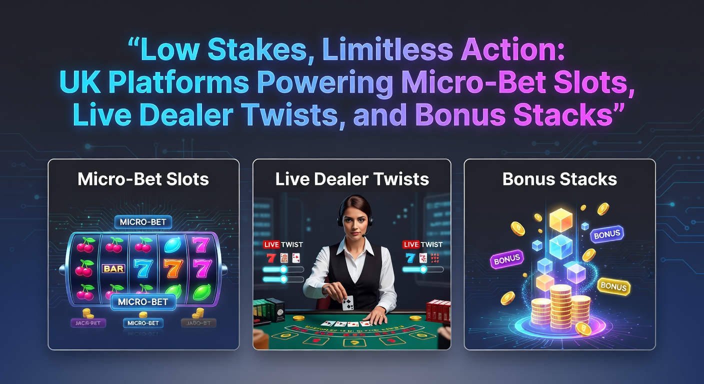 Vibrant online slot reels spinning with micro-bet options and stacked bonus symbols on a UK casino platform