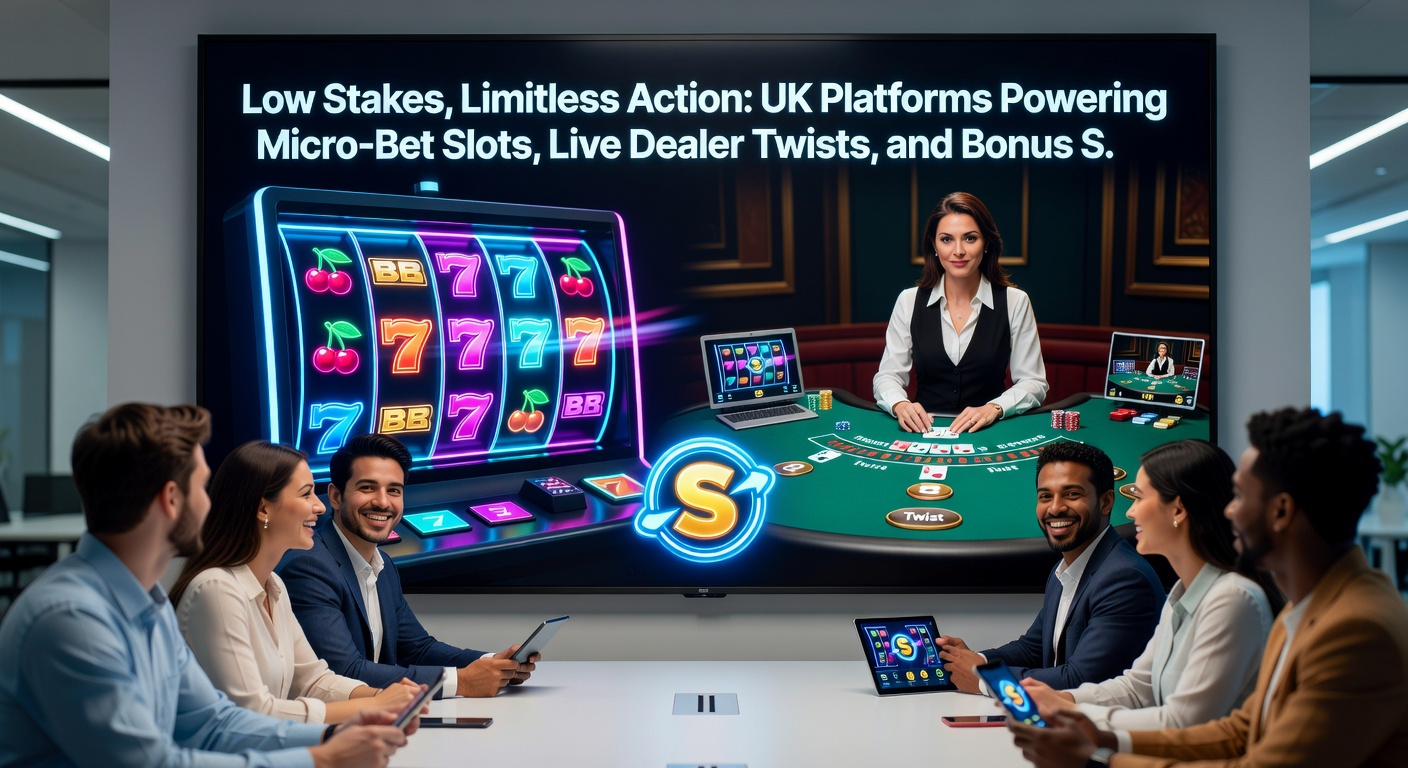 Dynamic live dealer table with micro-bet interfaces, bonus stacks glowing, and UK players engaging on mobile devices