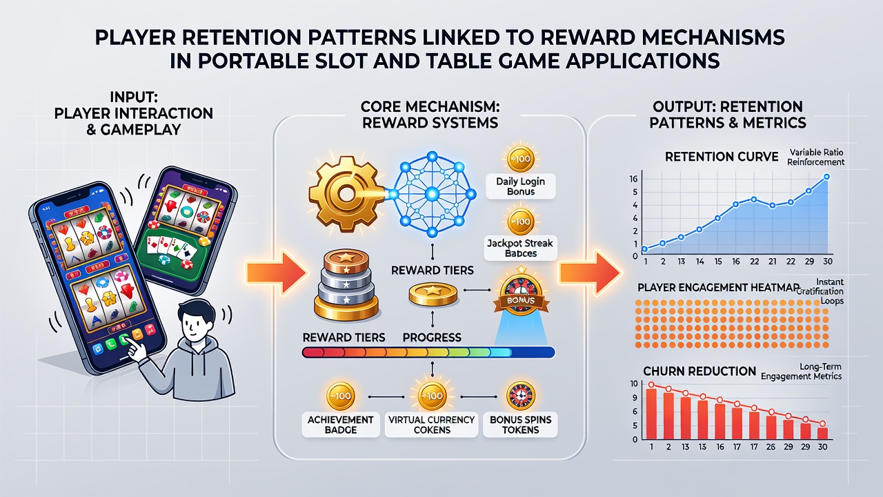 Analytics dashboard displaying retention graphs and reward redemption rates for mobile casino applications