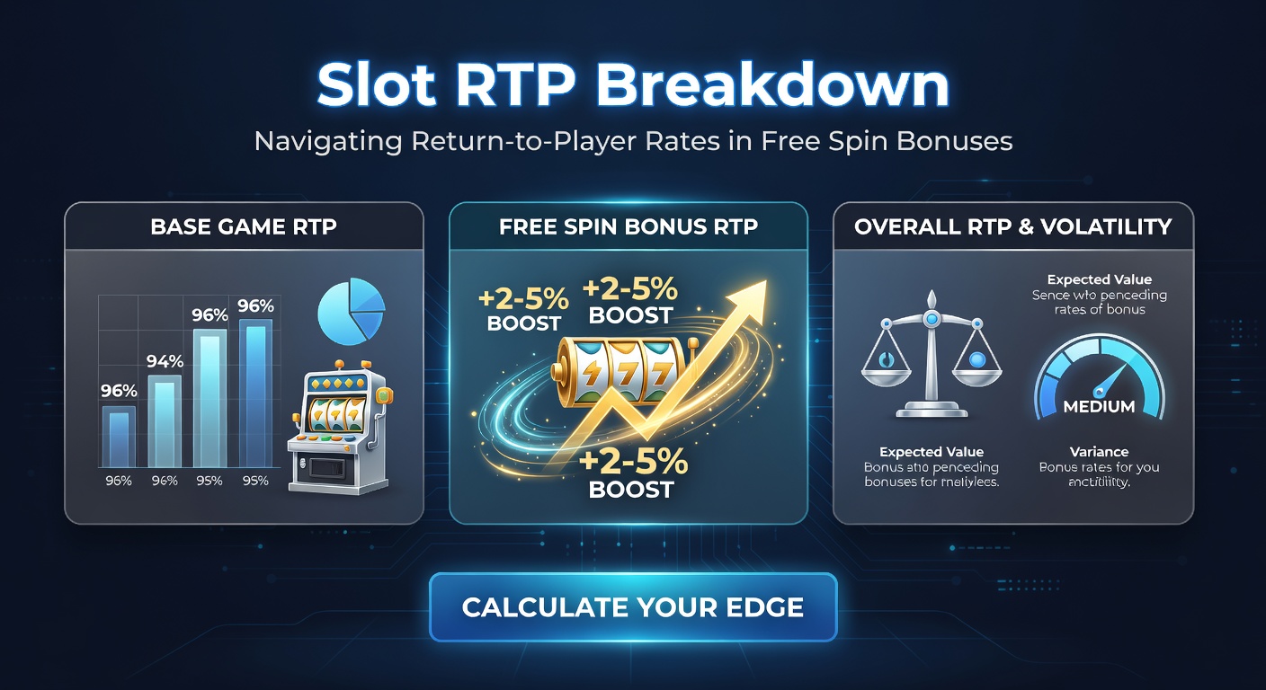 Vibrant slot machine reels spinning with free spin bonus symbols lighting up the screen, illustrating RTP dynamics in action