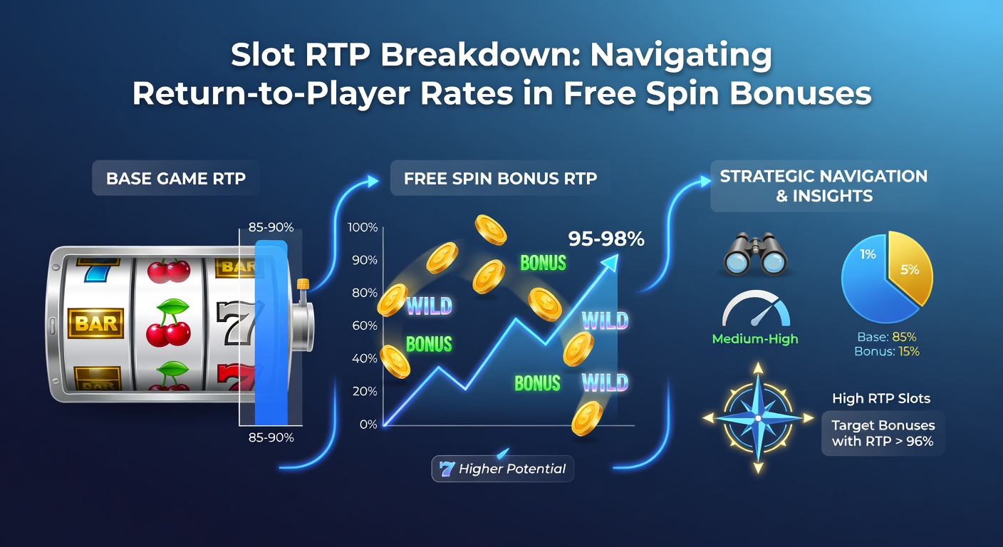 Close-up chart displaying RTP percentages for various slots during free spin bonuses, with bars comparing base game versus bonus rounds