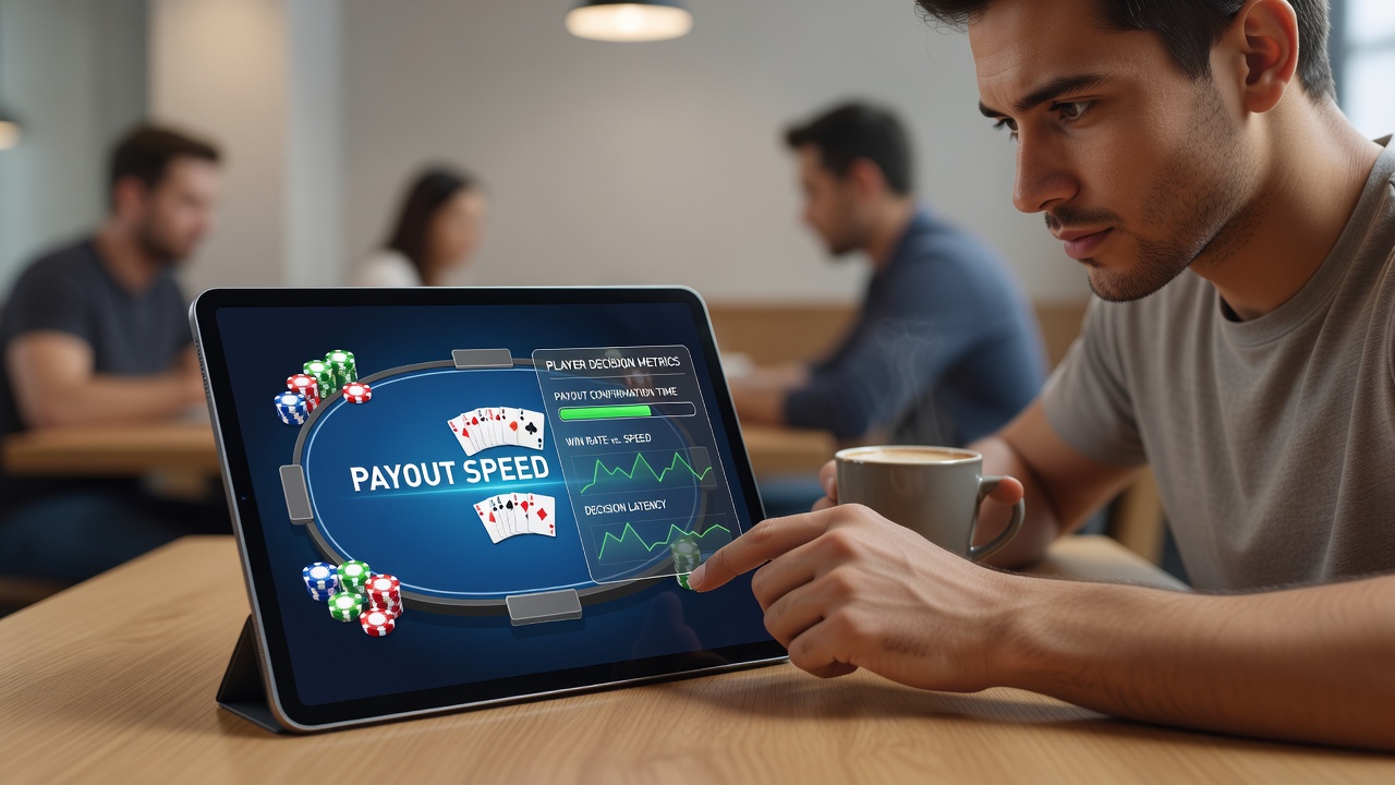 Close-up of smartphone screen showing roulette wheel and instant payout confirmation