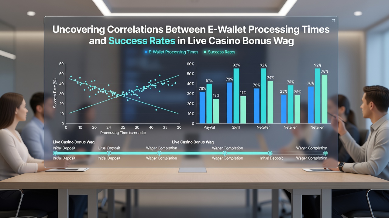 Infographic illustrating factors linking payment processing duration to wagering requirement achievements in live dealer games